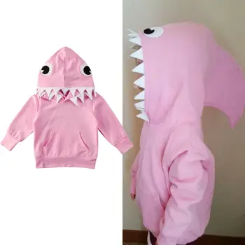 Dievčatá Shark Oblečenie Deti Dievča Mikina Hoodies Bunda, Kabát vrchné oblečenie 1-6T