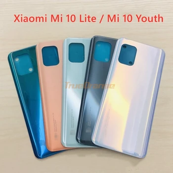 Pre Xiao Mi 10 Lite Kryt Batérie Dvere, Zadné Sklo Na Mi10 Mládež 5G Zadné Bývanie Dvere Prípade Kryt Batérie Náhradné Diely