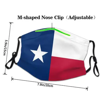 Texas Štátnej Vlajky Non-Jednorázové Masky USA Americký Iuris Dallas Anti Prachotesný Maska Respirátor Ochrana Utlmiť