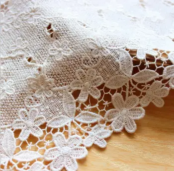 Nádherné malé kvety výšivky francúzskej čipky obrus detské oblečenie dámske oblečenie bavlna rozpustné vo vode čipky Príslu