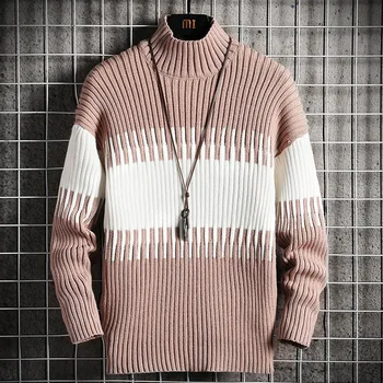 Jeseň zima vianočný sveter mužov oblečenie 2020 módne teplý sveter pánske pre mužov pulóver patchwork hit farba