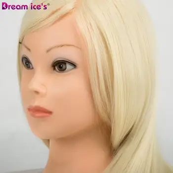 Vysoká Teplota Vlákna Hair Styling Kati Vedúci Praxe Rezanie Blondínka, Kaderníctvo Figuríny Bábiky Hlava Na Parochňu