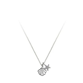 925 Sterling Silver Prívesok Neckelace Pre Ženy Svetlo Pozlátené Šperky Star pearl Náhrdelníky Jemné Šperky
