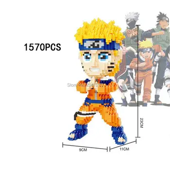 Horúce Lepining tvorcovia klasické japonsko Hokage ninja anime Narutos Uzumaki Hatake Kakashi obrázok mini micro diamond bloku je tehla hračky