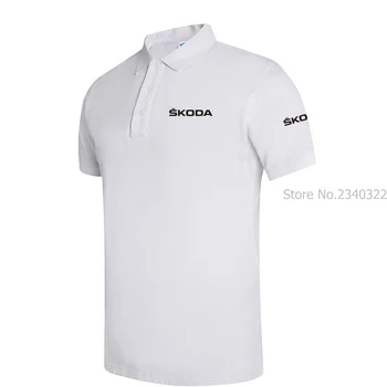 Muži oblečenie polo Tričko Business Casual módy farbou škoda polo tričko samec Krátky Rukáv dizajnér