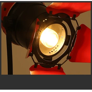 Artpad Americký Loft Rustikálny Ročníka, stojacie Lampy pre Obývacia Izba Office Štúdia Osvetlenie Black Red LED Dreva Priemyselné Podlahy Lampa