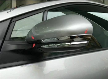 Yimaautotrims Dvere Zrkadlo na Ochranu Pásy Kryt Výbava vhodné Pre Toyota Prius Prime PHV 2017 2018 ABS / Exteriér Chróm Styling