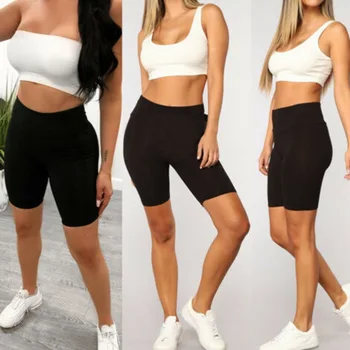 2019 Ženy Push Up Krátke Legíny Fluorescenčné Farby Príležitostné Letné Vysoký Pás Koleno Dĺžke Pracovať Fitness Legíny Ženy Gymwear