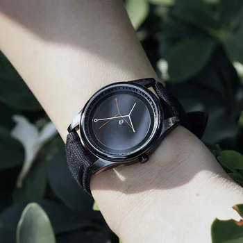 Enmex kreatívny dizajn lady náramkové hodinky pobočky koncept stručný nehrdzavejúcej ocele jednoduchý tvár prírody módne quartz hodinky lady