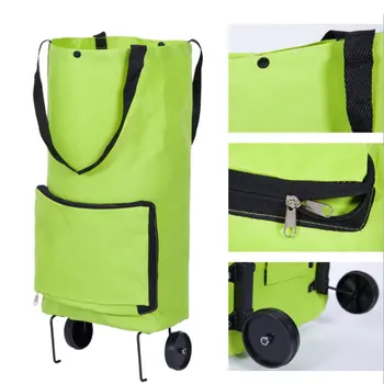 Kórejský štýl zložené nákupného košíka módne luxusné prenosné auto batožiny košíka zložené remorkér taška