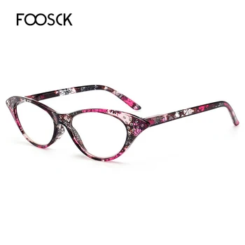 FOOSCK Cat Eye Okuliare na Čítanie Ženy Diamond Okuliare Presbyopic Okuliare S Diopter 1,0 až 4.0 Muž Žena