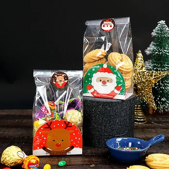 50pcs Snowflake Vianočný Stromček Darčekové Tašky Veselé Vianočné Pečenie Balenie Vrece Cukroví Boxy Vianočné Dekorácie pre Domov Navidad