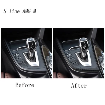 Pre BMW radu 3 F30 F32 F34 gt Uhlíkových Vlákien Interiérové Doplnky Kontroly Radenie panel dekoratívne pásy týka Nálepiek, trim