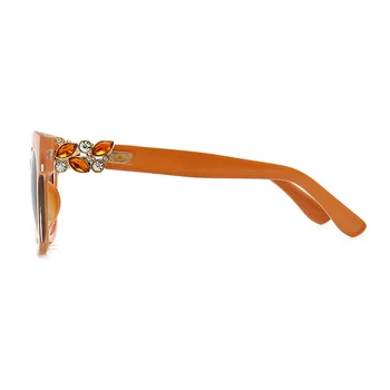 SHAUNA Luxusné Crystal Ženy Cat Eye slnečné Okuliare UV400