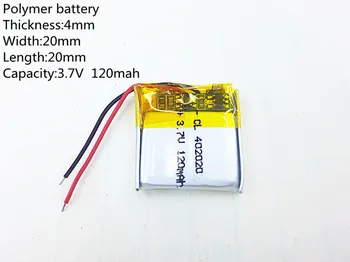 3,7 V 120mAh 402020 Lítium-Polymérová LiPo Nabíjateľná Batéria buniek Pre Mp3 DVD PAD mobilného telefónu bluetooth slúchadlá