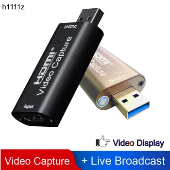 H1111Z 4K Video Capture Karty USB3.0 2.0 HDMI Video Grabber, Záznam, Pole pre PS4 Hry DVD Videokamera, Fotoaparát Nahrávanie Live Streaming