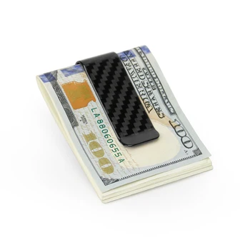 Monocarbon Minimalistický Pravé karbonové Vlákna Mini Peniaze Klipy Malé Peňaženky s Black Carbon Fiber Vzory