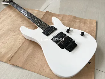 Vysoko kvalitné, na mieru vyrobená double - swing biela elektrická gitara vyzdvihnutie čierna príslušenstvo: bez poštovného