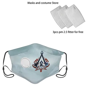 Cool Hra Assassin ' s Creed Logo Dospelých, Deti Umývateľný Opakovane Vlastnú Masku na Tvár Prachotesný Štít na Tvár Kryt Úst Utlmiť