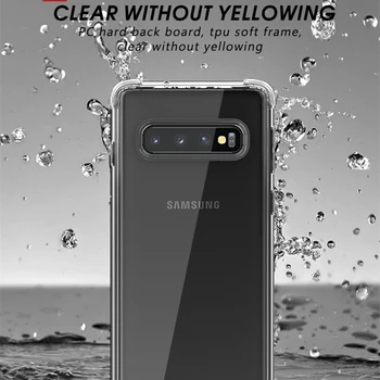 Pre Samsung Galaxy s rezacím zariadením S10 Prípade IPAKY S9 S9 Plus Späť TPU Nárazníka Hybrid Transparentné Shockproof Airbag obal pre Samsung S10 Plus Prípade