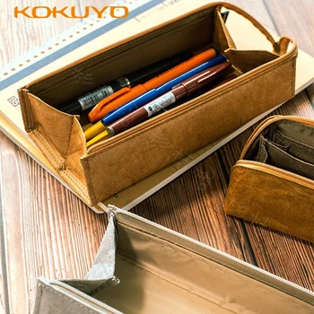 KOKUYO Vintage DuPont Papier Ceruzka Prípad Vysokej kvality Veľkú Kapacitu Pero Taška Nepremokavé a pevné Viac oddelení