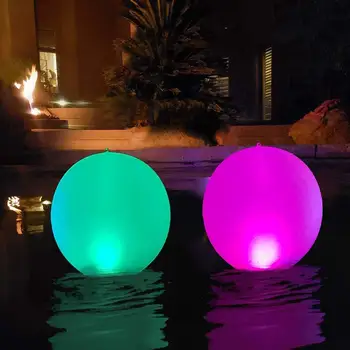 Žiariace Gule Zábavné Nafukovacie Svetelná Guľa PVC Diaľkové Ovládanie LED Loptu Dekoratívne Beach Ball pre Vonkajší Bazén Mimo