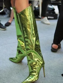 2018 Európskej nové módne dámske topánky ukázal päty široký trubice turistické topánky veľkosť sexy pódium topánky