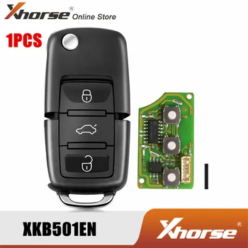 Xhorse XKB501EN Drôt Diaľkové Tlačidlo pre VW B5 Flip 3 Tlačidlá anglická Verzia