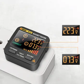 Multifunkčné Zásuvky Tester Zásuvky Rcd Gfci Test & Bside Napätie Detektora Domov Essentials