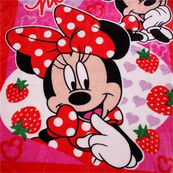 Disney Baby deka Minnie Mouse flanelové deti hodiť deka Plyšové Teplá Deka list perinu Dieťa, Chlapec, Dievča gift100x140cm