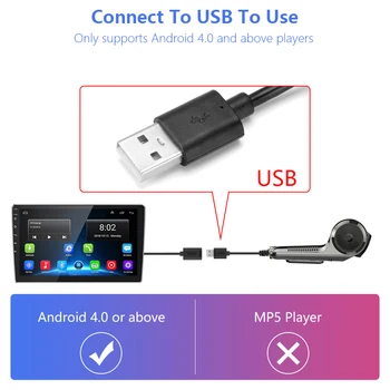 USB ADAS Auta DVR Dash Cam Prenosný Mini HD Nočné Videnie Pre Systém Android, Auto Záznamník Zadný fotoaparát G-senzor withTF Kartu nastavenie