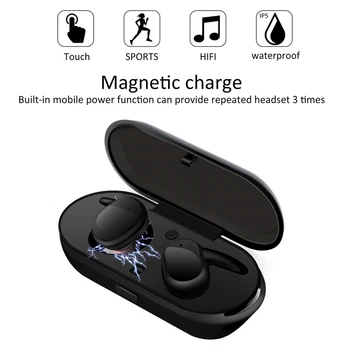 TWS4 Bluetooth Jerry 5.0 Dotyk Športové Nepremokavé Binaural Bezdrôtový Headset, S Nabíjanie Bin Slúchadlá Prenosné Audio Slúchadlá