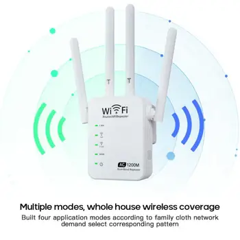 2.4 G/5G WiFi Opakovač Bezdrôtový Wifi Extender 1200Mbps Wi-Fi Zosilňovač 802.11 N Dlhý Rad Wi-Fi Signál Booster 2.4 G Wifi Repiter