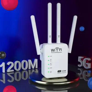 2.4 G/5G WiFi Opakovač Bezdrôtový Wifi Extender 1200Mbps Wi-Fi Zosilňovač 802.11 N Dlhý Rad Wi-Fi Signál Booster 2.4 G Wifi Repiter