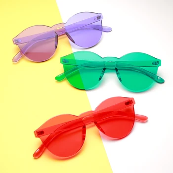 Značka Ženy Ploché slnečné Okuliare Luxusné Dizajnér Slnečné okuliare Okuliare Candy Farby Zrkadlo UV400 oculos de sol DropShipping