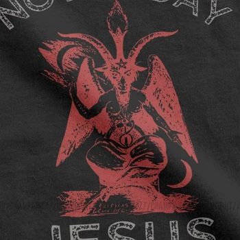 Pánske Nie Dnes Ježiš Tee Tričko Satan Sigil Z Baphomet Tričko Bavlna Zábavné Oblečenie Grafické Smrti Vytlačené T-Shirt