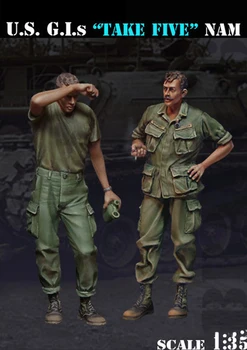 Montáž model auta 1/ 35 dávnych Trvať Päť Nam vojakov obrázok Historické Živice Model Nevyfarbené resinových