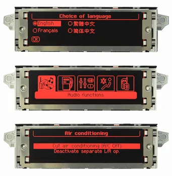 ČERVENÝ Displej Originálne Podpora USB Dual-zone vzduchu Bluetooth monitor 12 pin pre Peugeot 307 407 408 citroen C4 C5