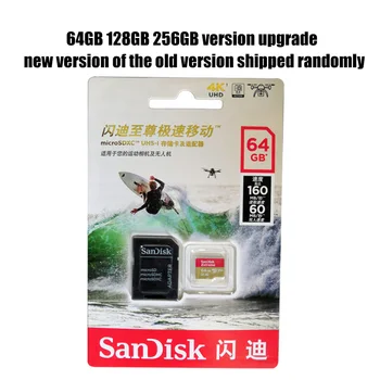 Sandisk micro sd EXTREME PLUS microSD TF Karta UHS-I sd kartu A2 32GB 64GB 128 gb kapacitou 256 GB U3 V30 160MB / s Class10 pamäťovej karty flash