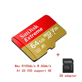 Sandisk micro sd EXTREME PLUS microSD TF Karta UHS-I sd kartu A2 32GB 64GB 128 gb kapacitou 256 GB U3 V30 160MB / s Class10 pamäťovej karty flash