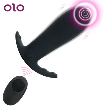 OLO 10 Rýchlosti Dildo Análny Vibrátor Plug Zadok Plug Erotická Masáž Prostaty Dospelých Produkty Sexuálne Hračky pre Ženy