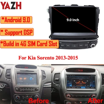 YAZH Auto Android 9.0 Auto Rádio Multimediálny Prehrávač Pre Kia Sorento 2013 S 9.0