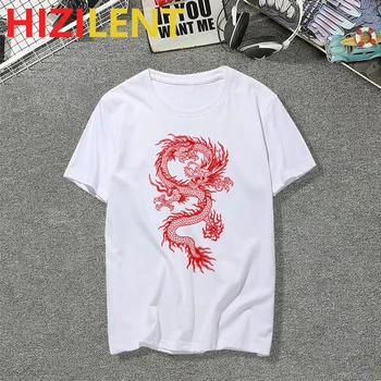 Čínsky Štýl Dragon Vytlačené Veľkými Ženy Tričko Unisex Harajuku Bežné Grafické tričko Femme Swag y2k trend pár T-shirt