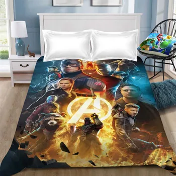 Avengers iron Man posteľ list, Kapitán Amerika, Thor ploché bedsheet posteľná bielizeň prehoz list 240x260cm (ŽIADNY kryt obliečka na vankúš)