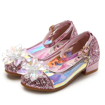 Nové dievčatá crystal obuv detská princezná topánky deti jednej topánky na vysokom podpätku, detská obuv EÚ veľkosť 26-37