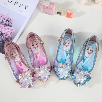 Nové dievčatá crystal obuv detská princezná topánky deti jednej topánky na vysokom podpätku, detská obuv EÚ veľkosť 26-37