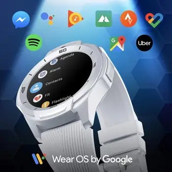 TicWatch S2 Nosenie OS Google Smartwatch Bluetooth GPS Športové Hodinky pre Mužov 5ATM Vodotesný pre IOS a Android Dlhá výdrž Batérie