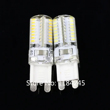 G9 6W SMD 3014 64 LED Crystal Lampa 220V 110V Kukurica Žiarovka Droplight Luster KLASU Pozornosti Cool/Teplá Biela 360 stupeň 5 ks/veľa
