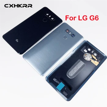 Pôvodný Pre LG G6 LS993 US997 VS998 H870 H871 H872 H873 Bývanie Späť Sklenený Kryt Batérie+Objektív Fotoaparátu sklo Dotykové ID+ Nálepka
