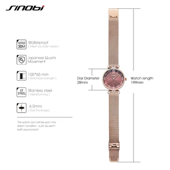 SINOBI Top Luxusné Značky Ženy Hodinky Zlaté Ocele Watchband Náramkové Hodinky Ženy Zelená Dial Diamond Dámske Hodinky Reloj Mujer